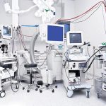 Room in hospital with equipment